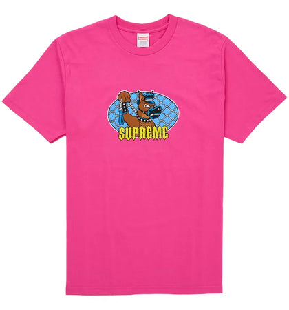 Supreme Leash Tee Fuchsia - authentic Supreme product