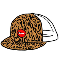 Supreme Leopard Mesh Back 5-Panel White