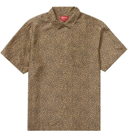 Supreme Leopard Silk S/S Shirt Tan - authentic Supreme apparel