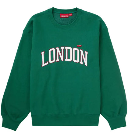 Supreme London Shop Small Box Crewneck Green - authentic Supreme product