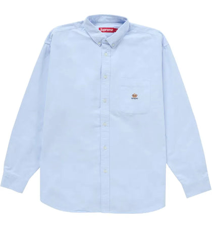 Supreme Loose Fit Flannel Oxford Shirt Light Blue - authentic Supreme apparel