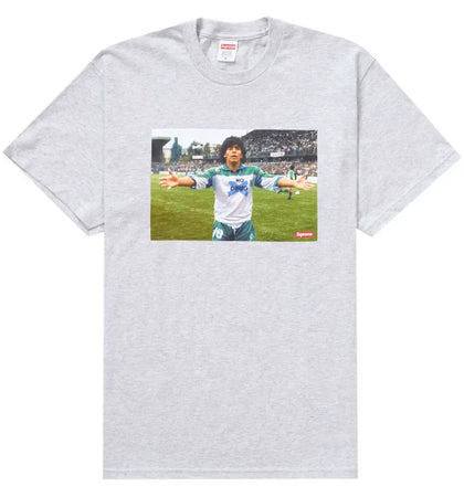 Supreme Maradona Tee Grey - authentic Supreme product