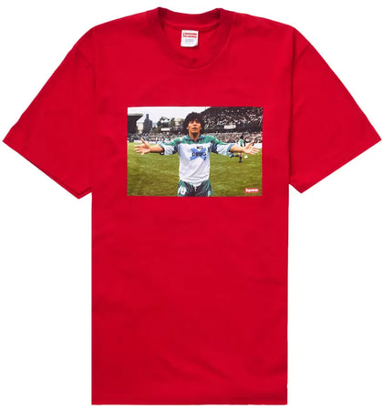 Supreme Maradona Tee Red - authentic Supreme product