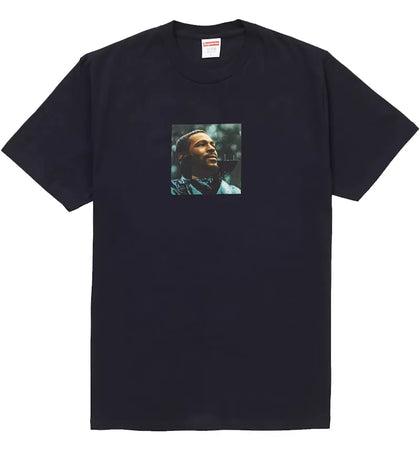 Supreme Marvin Gaye Tee Navy - authentic Supreme product