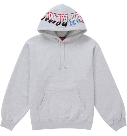 Supreme Multi Logos Hooded Sweatshirt Heather Grey - authentic Supreme apparel