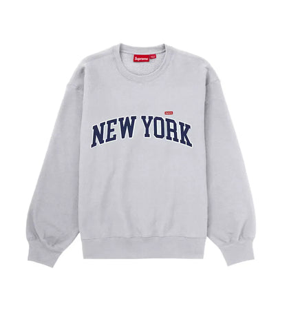 Supreme New York Shop Small Box Crewneck Ash Grey - authentic Supreme product