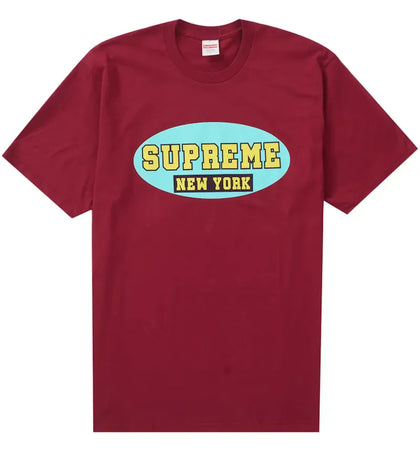 Supreme New York Tee Cardinal - authentic Supreme product