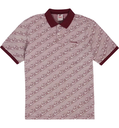 Supreme Nike Jacquard Polo Burgundy - authentic Supreme product