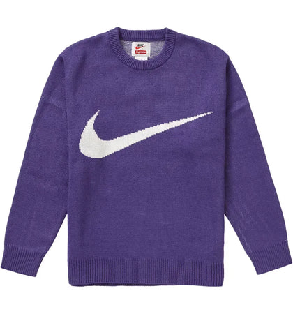 Supreme Nike Swoosh Sweater Purple - authentic Supreme apparel