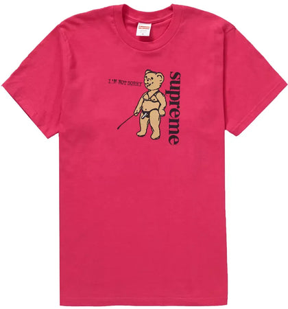 Supreme Not Sorry Tee Pink - authentic Supreme product