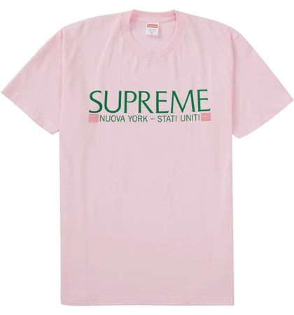 Supreme Nuova York Tee Light Pink - authentic Supreme product