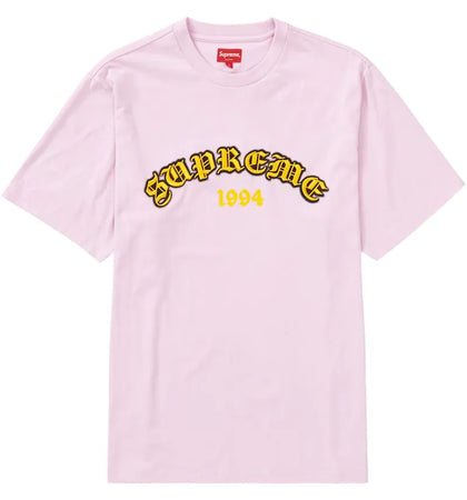 Supreme Old English Glow S/S Top Pale Pink - authentic Supreme product