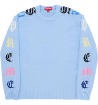 Supreme Old English Sleeves Sweater Light Blue