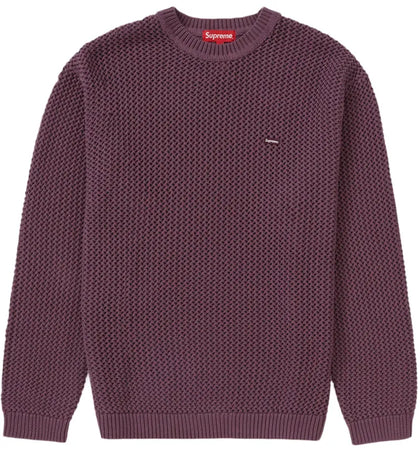 Supreme Open Knit Small Box Sweater Dusty Purple - authentic Supreme apparel