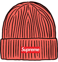 Supreme Overdyed Beanie Coral