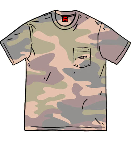 Supreme Overdyed Pocket Tee (SS20) Painted Camo - authentic Supreme product