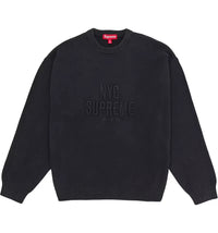 Supreme Overdyed Raised Sweater Black