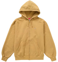 Supreme Overdyed Small Box Zip-Up Hooded Sweatshirt Sand