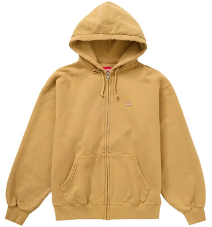 Supreme Overdyed Small Box Zip-Up Hooded Sweatshirt Sand - authentic Supreme apparel