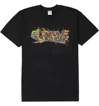 Supreme Paint Logo Tee Black