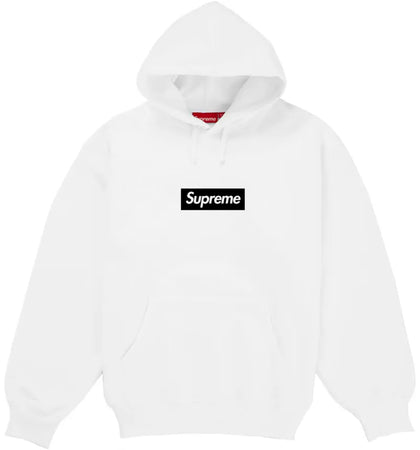 Supreme Paris Anniversary Box Logo Hoodie White - authentic Supreme apparel