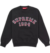 Supreme Plaid Arc Crewneck Black
