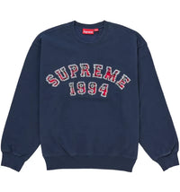 Supreme Plaid Arc Crewneck Navy
