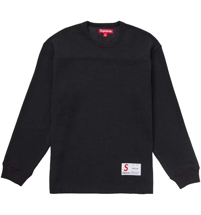 Supreme Polartec Mesh L/S Football Top Black - vue 360