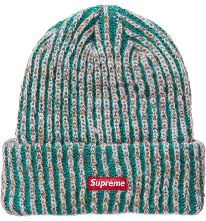 Supreme Rainbow Knit Loose Gauge Beanie Dark Green - authentic Supreme product