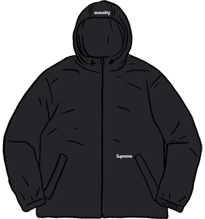Supreme Reflective Zip Hooded Jacket Black - authentic Supreme apparel