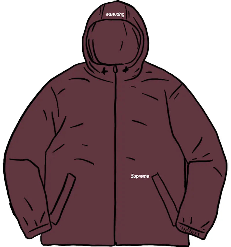 Supreme Reflective Zip Hooded Jacket Purple - vue 360