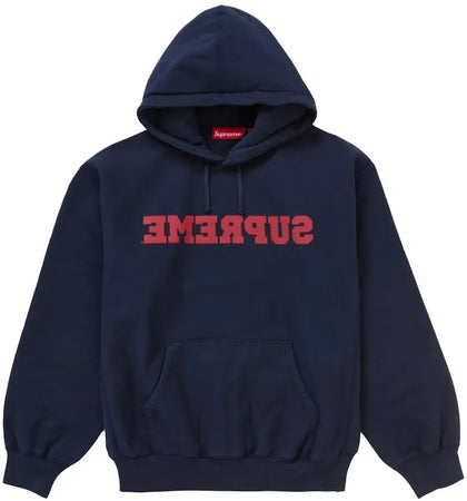 Supreme Reverse Hooded Sweatshirt (SS25) Navy - authentic Supreme apparel