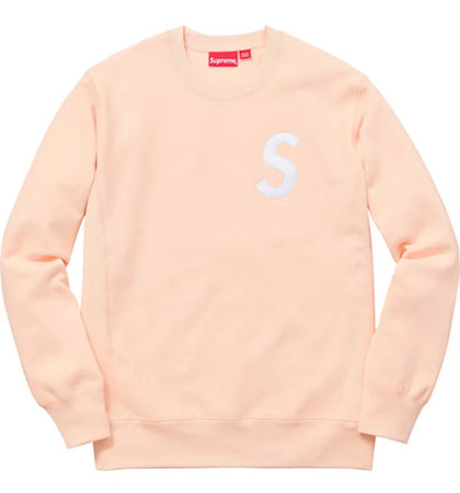 Supreme S Logo Crewneck Peach - authentic Supreme product