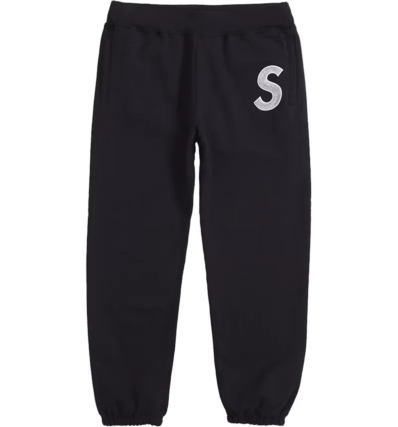 Supreme S Logo Sweatpant Black - vue 360