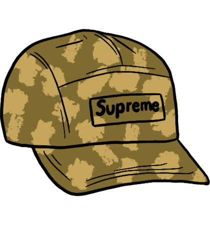Supreme Satin Digi Camo Camp Cap Olive - authentic Supreme product