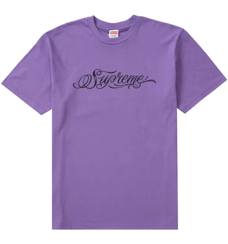 Supreme Script Tee Purple - vue 360