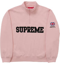 Supreme London Shop Flag Half Zip Pullover Light Pink