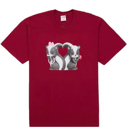 Supreme Skunk Tee Cardinal - authentic Supreme product