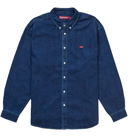 Supreme Small Box Denim Shirt (FW25) Dark Indigo - authentic Supreme apparel