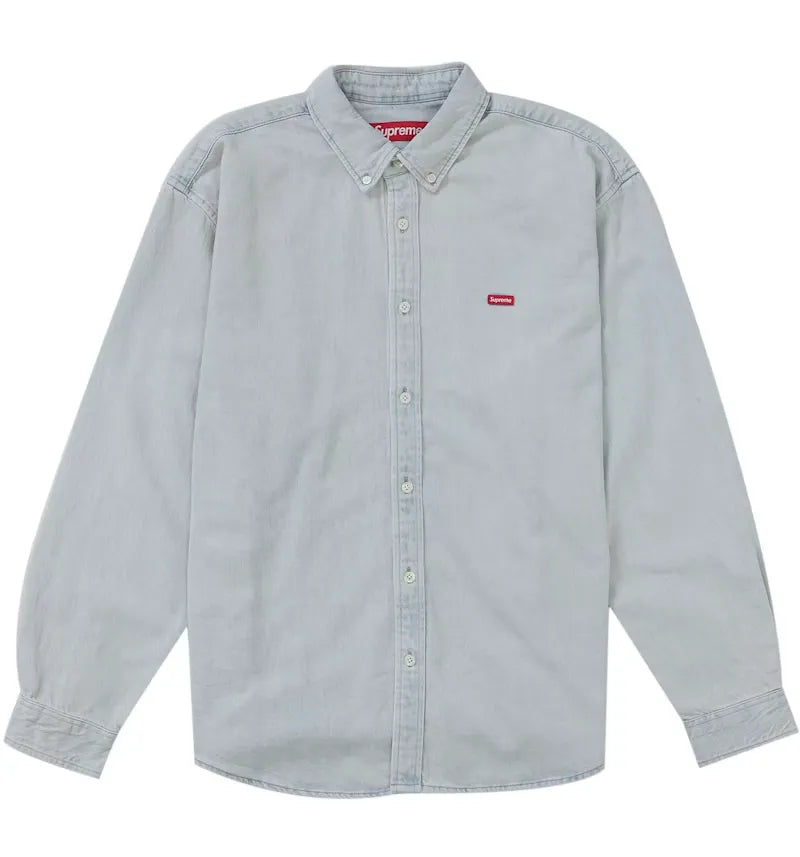 Supreme Small Box Denim Shirt (FW25) Light Indigo - vue 360