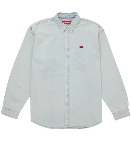 Supreme Small Box Denim Shirt (SS26) Grey - authentic Supreme apparel