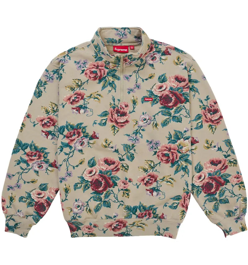 Supreme Small Box Half Zip Pullover (SS26) Floral - vue 360