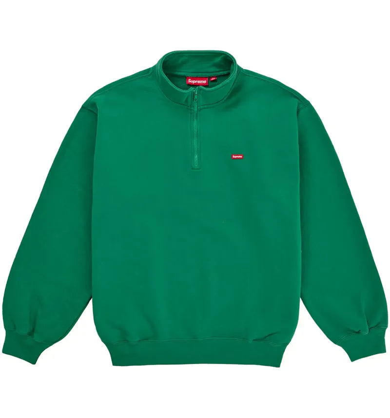 Supreme Small Box Half Zip Pullover (SS26) Green - vue 360