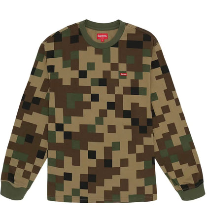 Supreme Small Box L/S L/S Tee Olive Digi Camo - authentic Supreme product