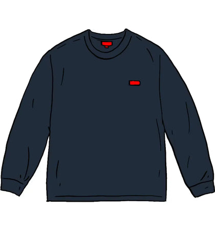 Supreme Small Box L/S Tee (SS21) Navy - authentic Supreme product