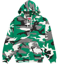 Supreme Small Box Zip Up Hooded Sweatshirt (FW25) Green Camo