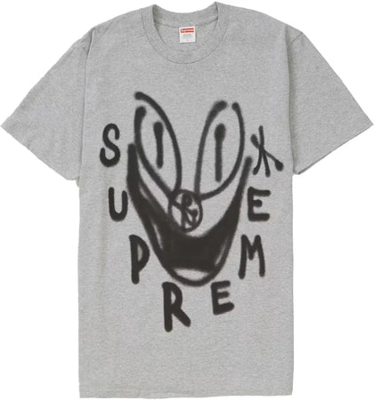 Supreme Smile Tee Heather Grey - authentic Supreme product