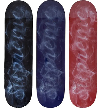 Supreme Smoke Skateboard Deck Black/Navy/Red Set - authentic Supreme product