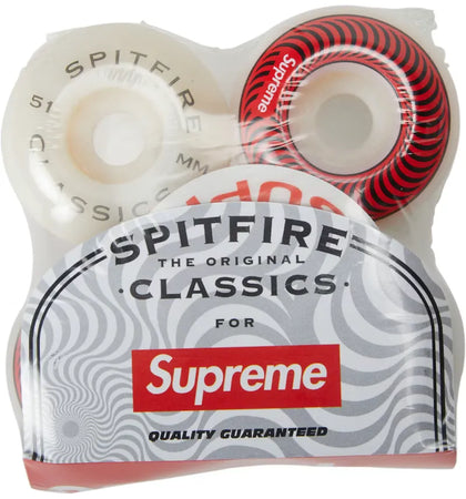 Supreme Spitfire Classic Wheels (Set of 4) Red 51MM - authentic Supreme product