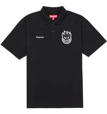 Supreme Spitfire Polo Shirt Black - authentic Supreme apparel
